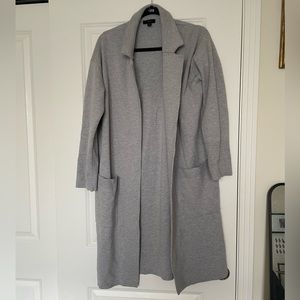 J.Crew long gray wool blend cardigan size S